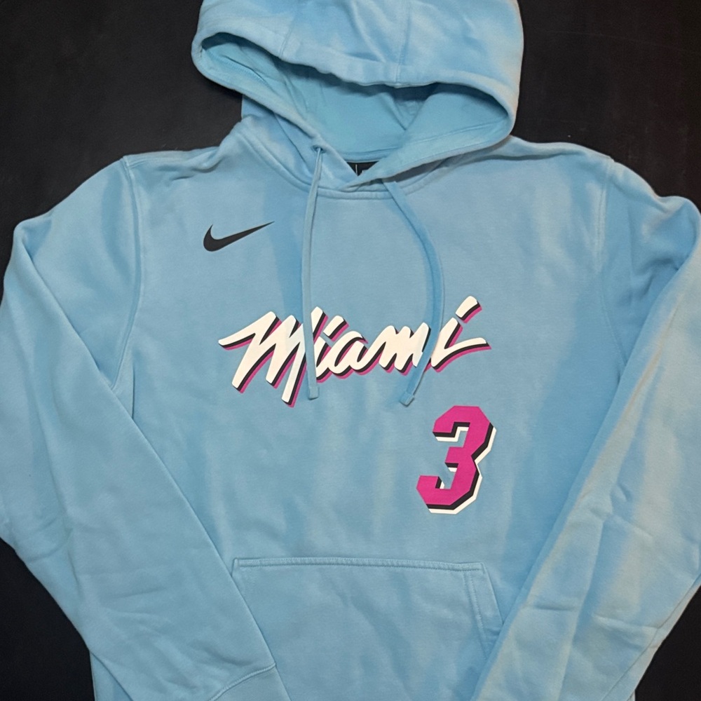 Nike Miami Heat #3 vice city coloured Hoodie size Large